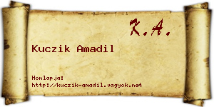 Kuczik Amadil névjegykártya